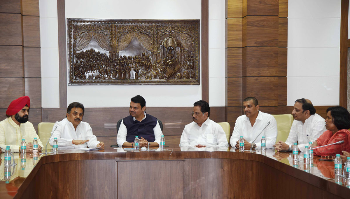 Mumbai Congress President Sanjay Nirupam with Delegation met Chief Minister Devendra Fadnavis at Varsha Bunglow.
