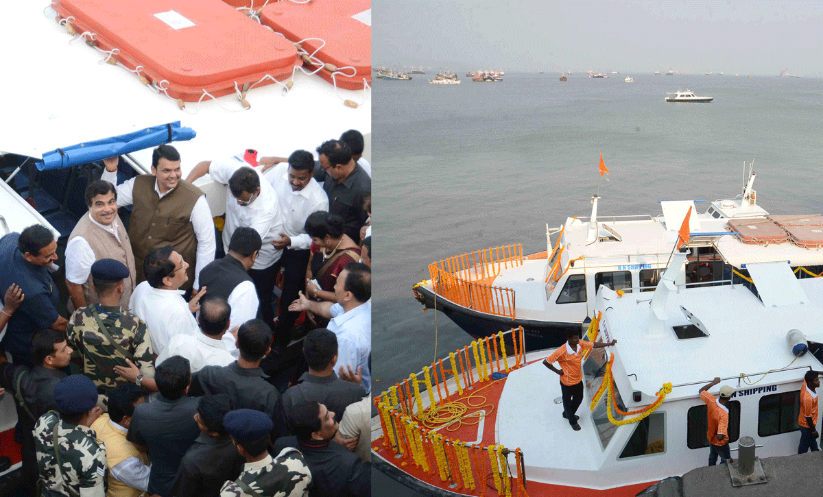 Passenger Speed Launch Service from "Mora(Uran) to Bhauchha Dhakka" in Presence of Union Minister Nitin Gadkari & Chief Minister Devendra Fadnavis.