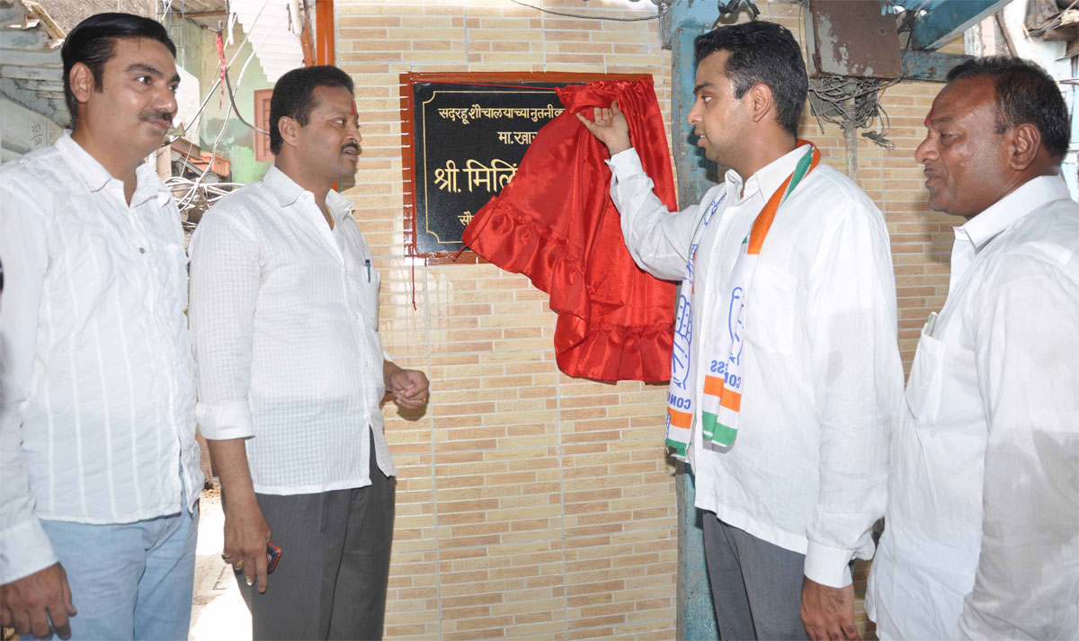 M.P.MILIND DEORA AT SHIVDI SOUTH MUMBAI.