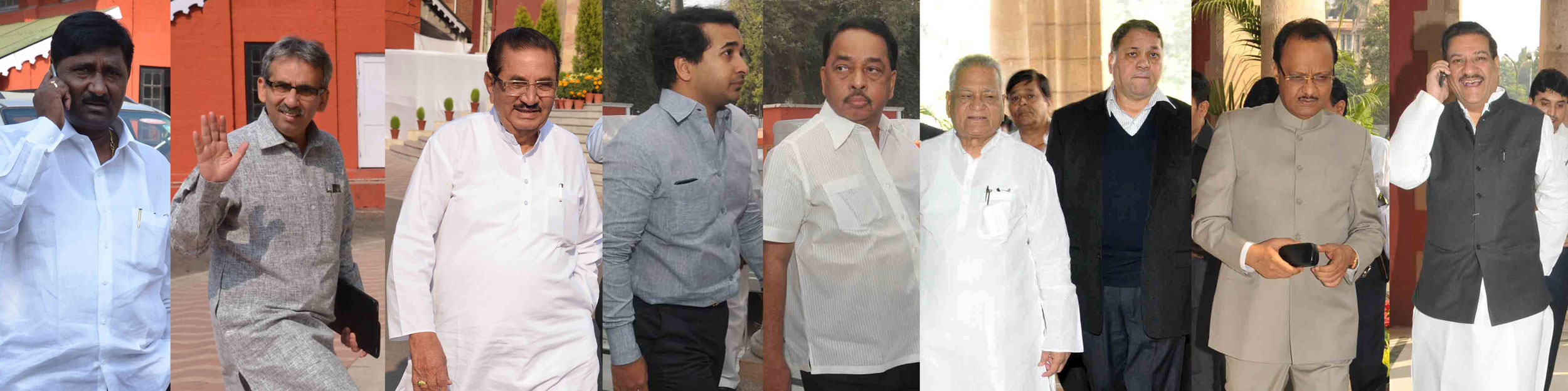 LEADERS AT NAGPUR VIDHAN BHAVAN ON 1ST DAY OF WINTER SESSION.