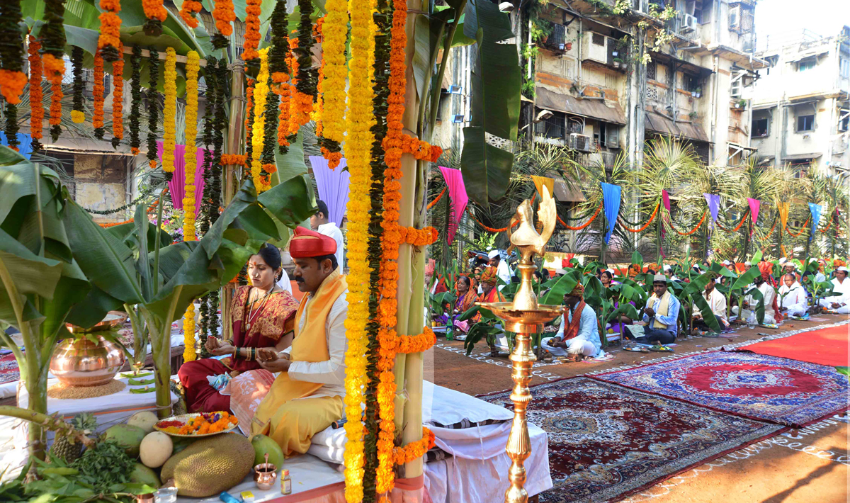 MUNICIPAL CORPORATER MANOJ JAMSUTKAR ORG.SHRI SATYNARAYAN MAHAPOOJA AT MAZGAON TADWADI.