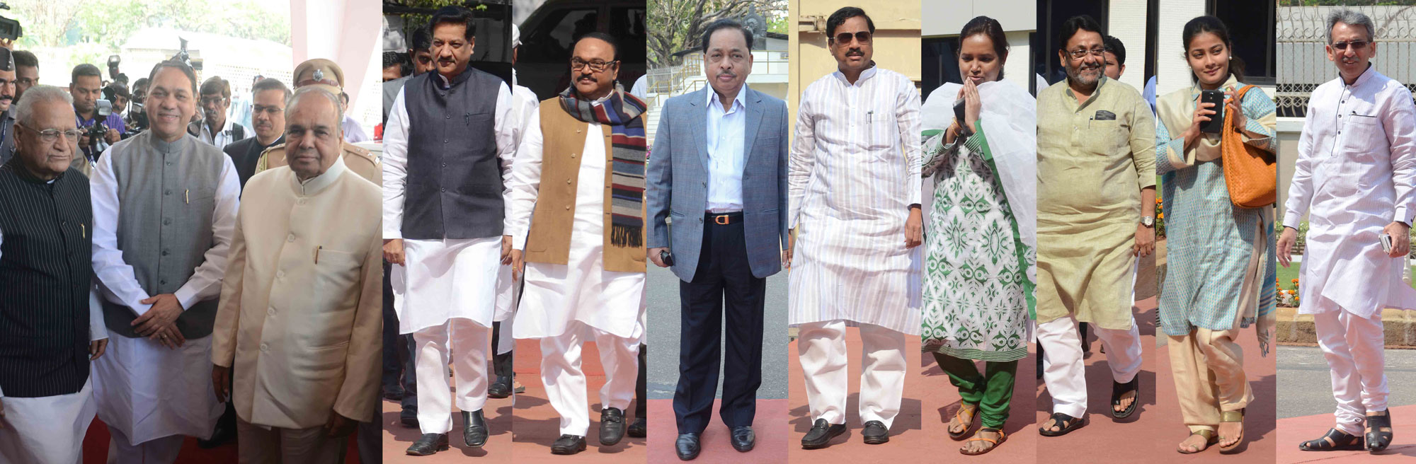 1st Day Maharashtra Assembly Budget Session At Vidhan Bhavan In Mumbai.