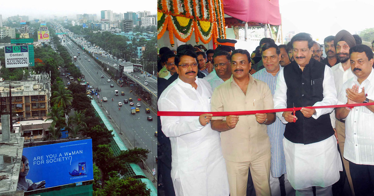 Kherwadi Flyover Inauguration by Chief Minister Prithviraj Chavan.