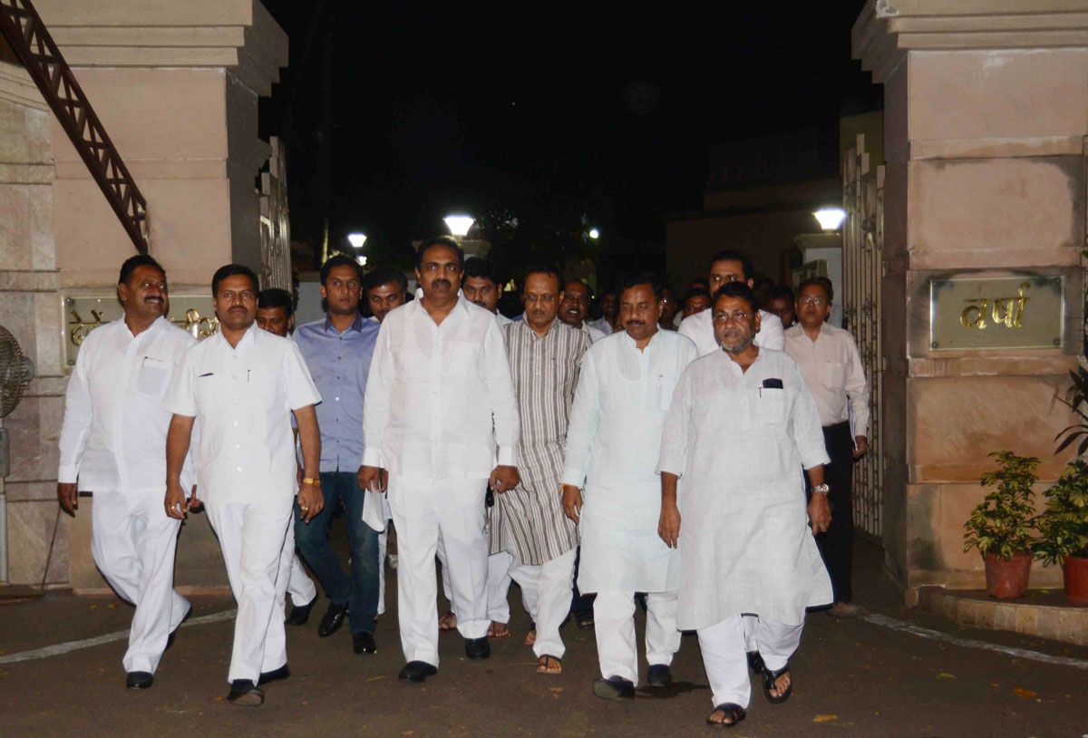 NCP MLA's Delegation meets Chief Minister Devendra Fadnavis at Varsha Bunglow.