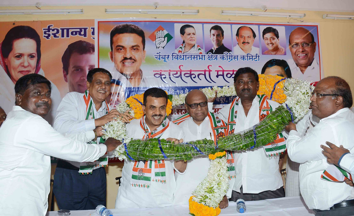 Mumbai Congress President Sanjay Nirupam during Karykarta Melava at Chembur.