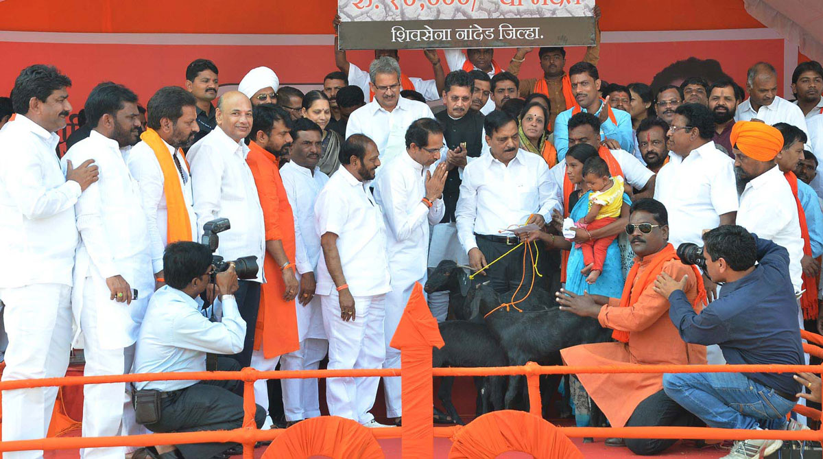Shivsena working President Uddhav Thackarey at Nanded.