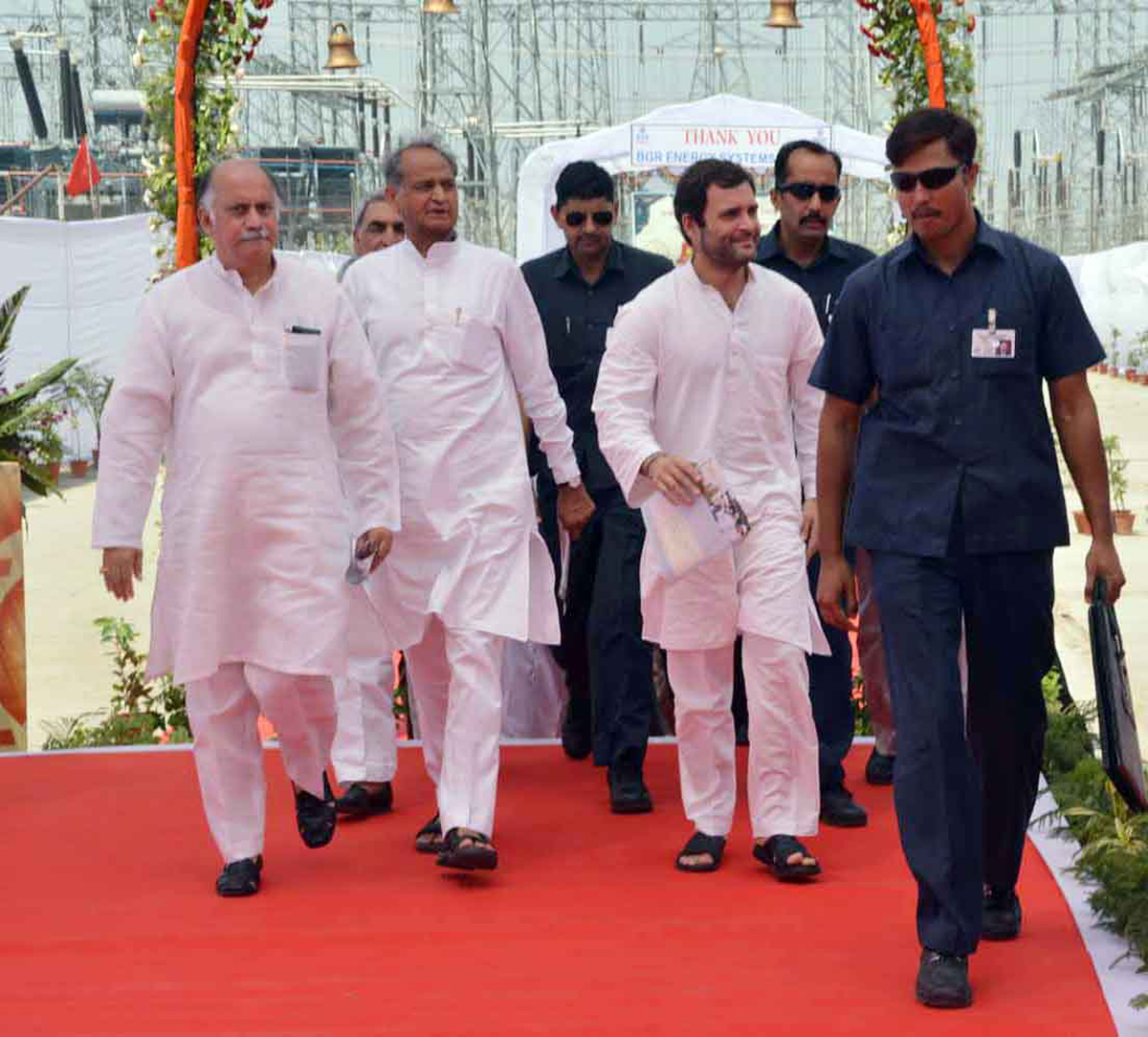 AICC VICE PRESIDENT RAHUL GANDHI & AICC GEN.SEC.GURUDAS KAMAT AT JAIPUR.