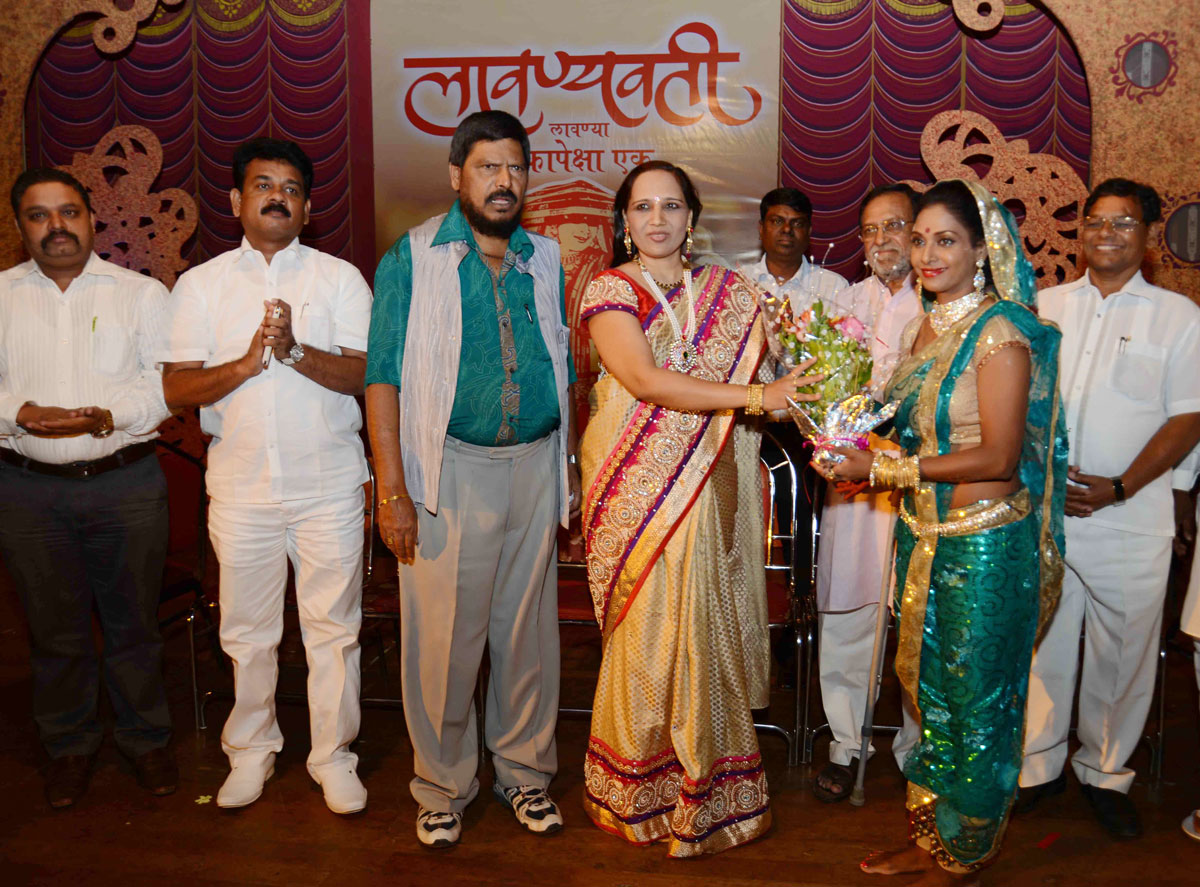 RPI President Ramdas Athawale at Ravindra Natya Mandir Prabhadevi Dadar.