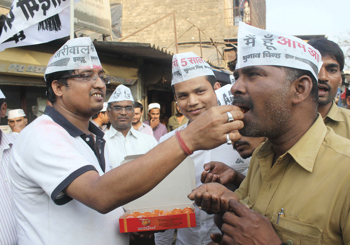 AAP Celebration in Mumbai at Dindoshi.
