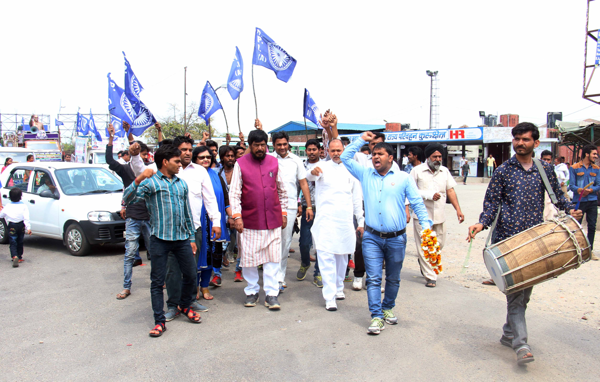 MP & RPI President Ramdas Athawale Bharat Bhim Yatra in Haryana & Punjab.