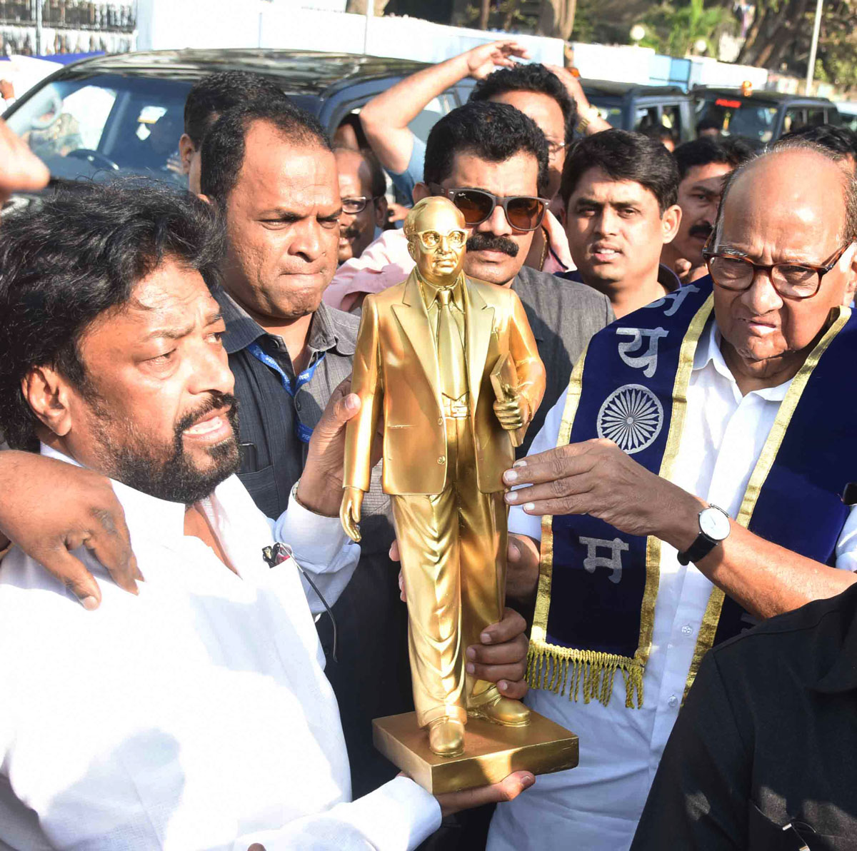 Mahavikas Aghadi Senior Leader Sharad Pawar Visit Indu Mill.