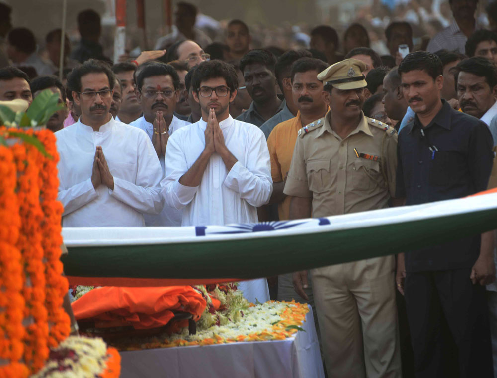 SHIVSENA SUPREMO BALASAHEB THAKAREY FUNERAL AT DADAR.