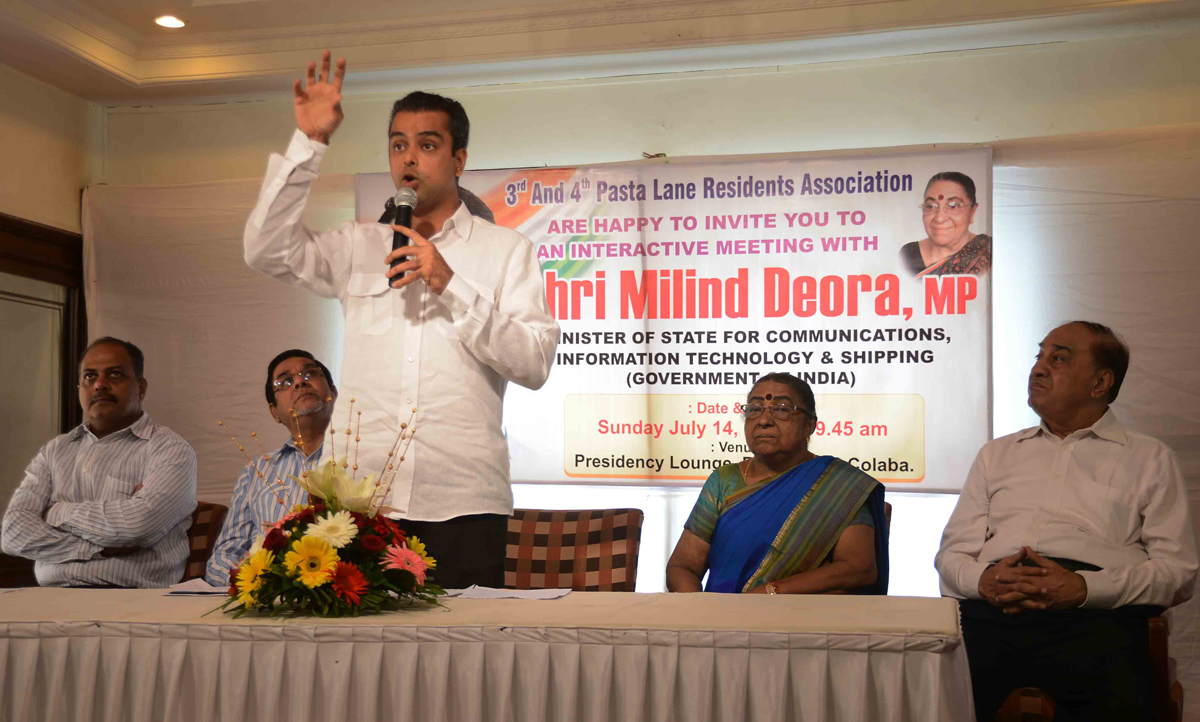 MP & MINISTER OF STATE FOR COMMUNICATION,IT & SHIPPING MILIND DEORA INTERACTIVE MEETING AT RADIO CLUB.