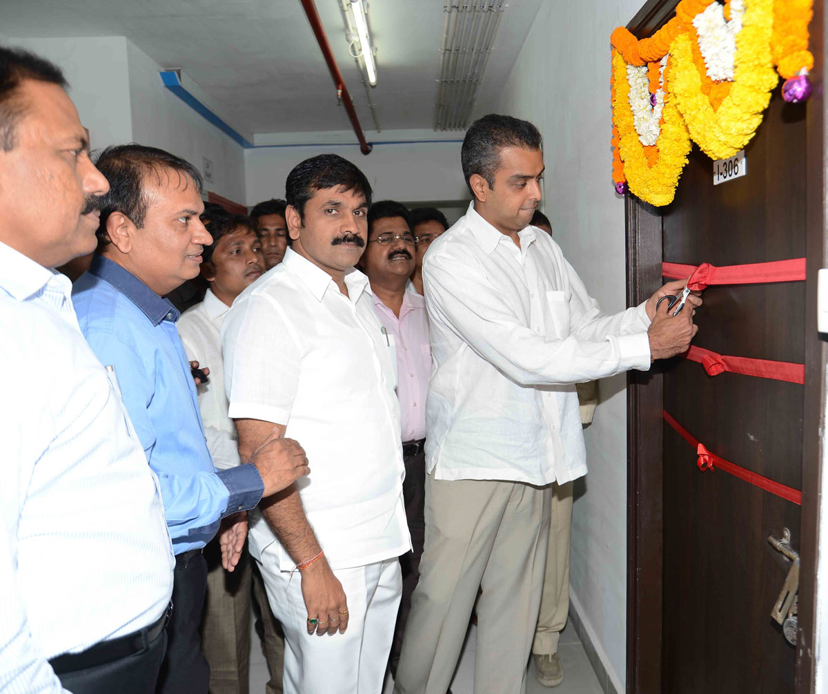 Union Minister of State & MP.Milind Deora with Minister Sachin Ahir visited & inaugurated  S.R.A.Co-op.Housing Society at Worli Gopal Nagar in South Mumbai.
