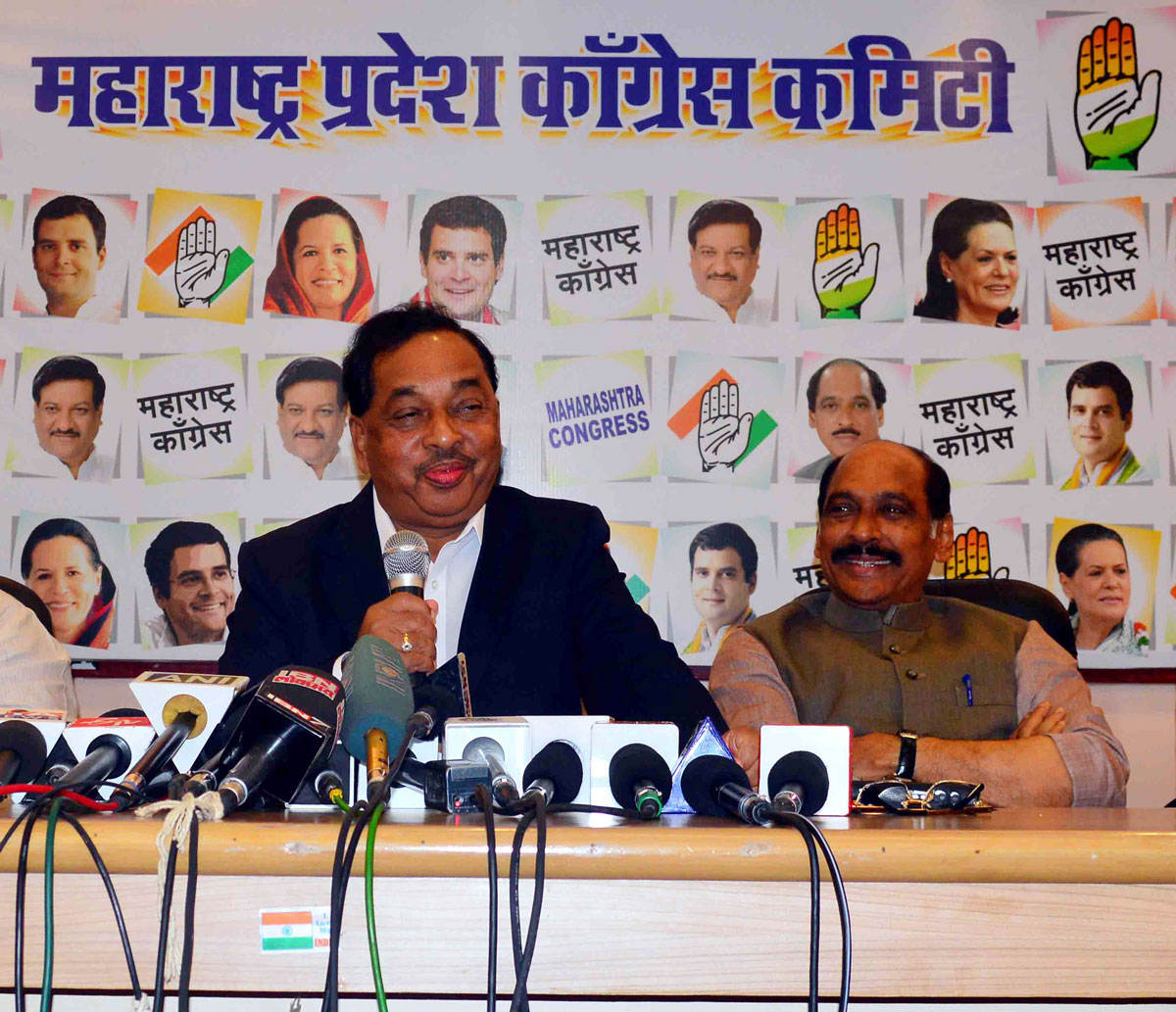 Minister Narayanrao Rane Press Conference at Gandhi Bhavan.