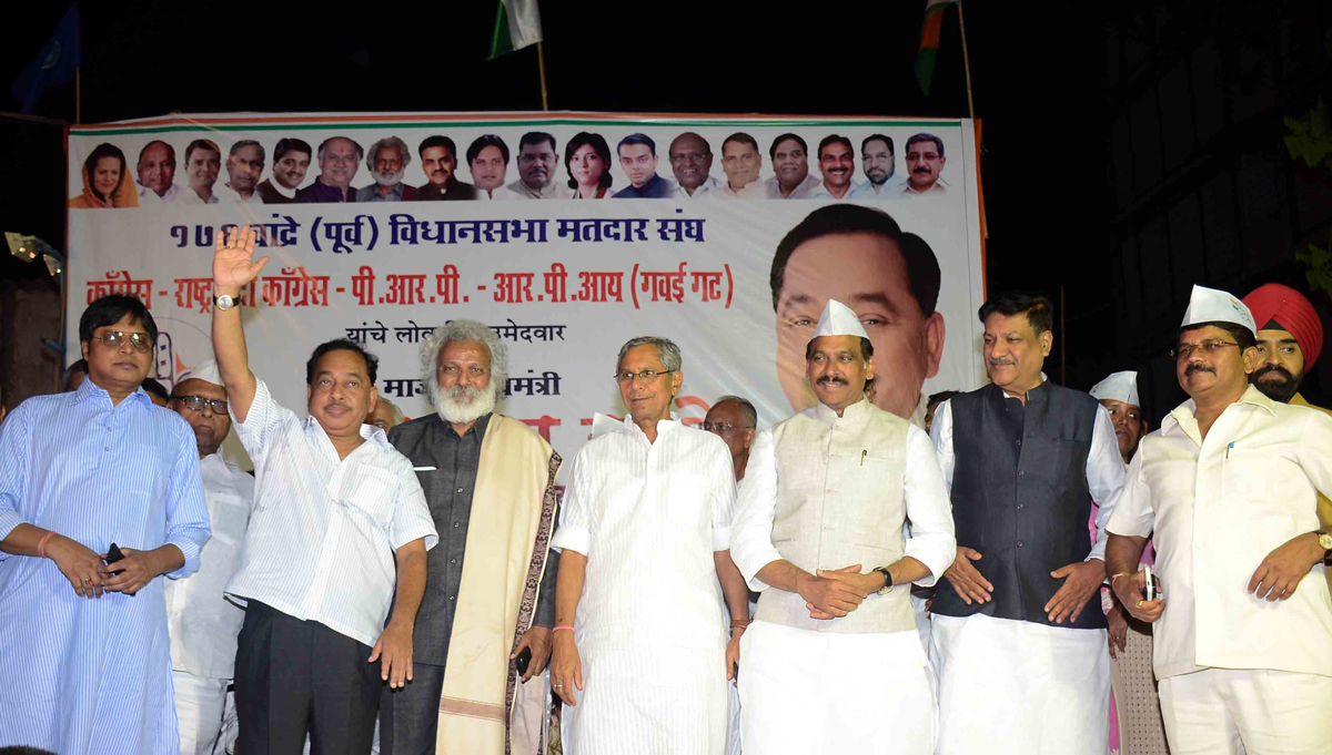 176-Bandra(E) Assembly Constituency Congress-NCP Candidate Narayanrao Rane Public Meeting at Bandra.