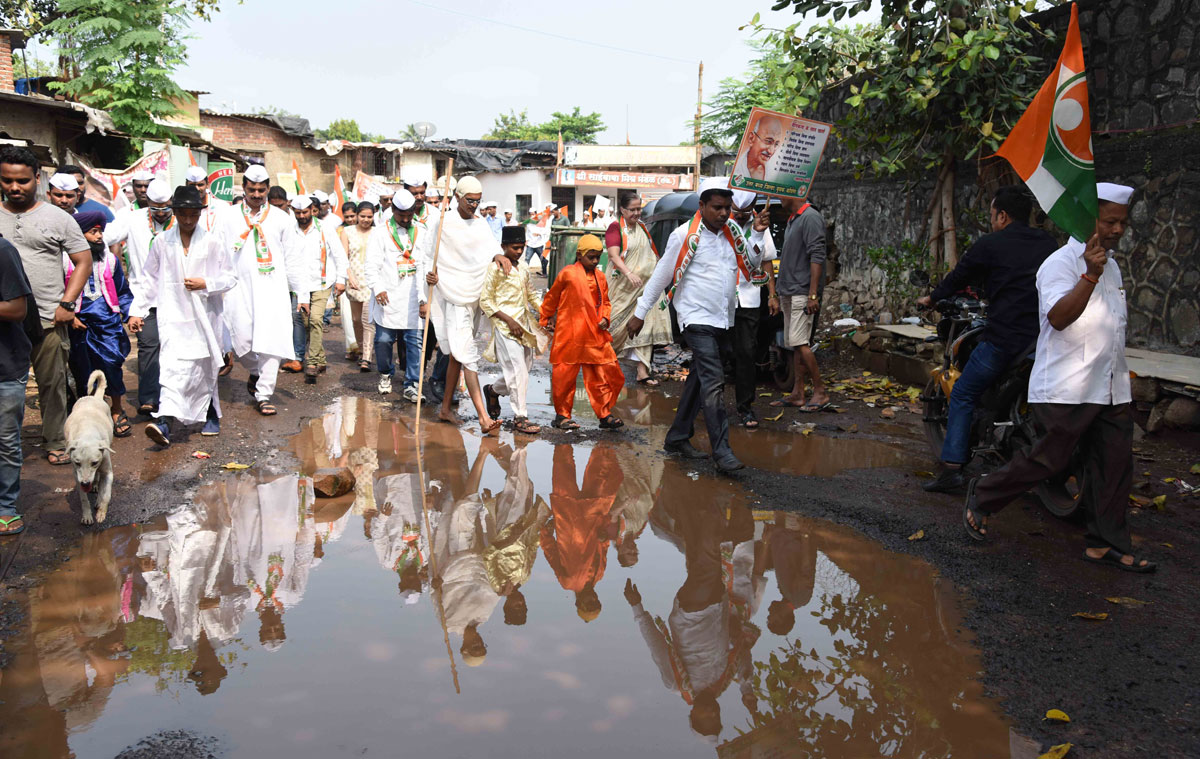 Youth Congress Sandesh Rally at Vile Parle on Birth Anniversary Of Father of Nation Mahatma Gandhiji.