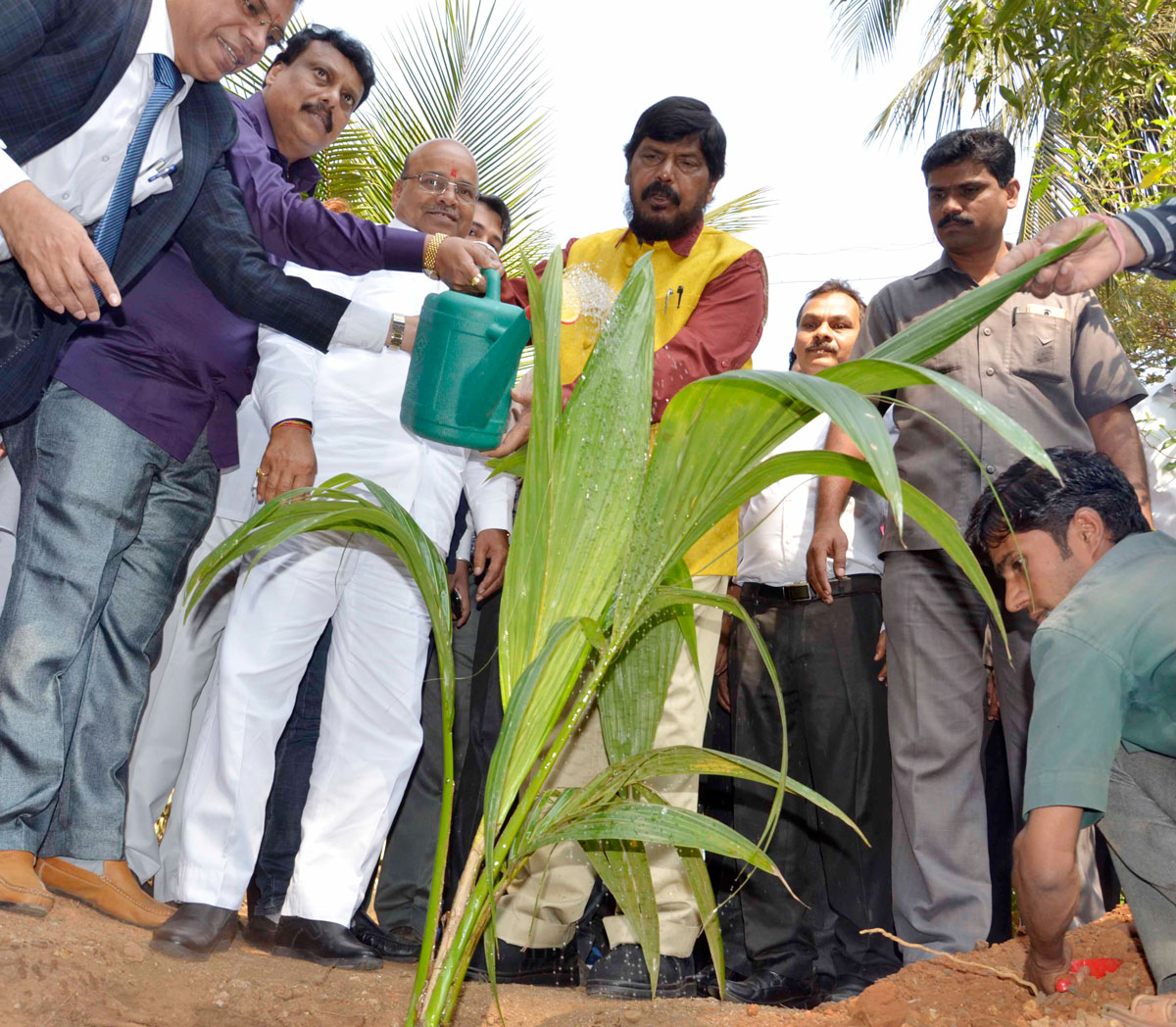 Central Ministers Ramdas Athawale & Thawarchand Gelhot at Ali Yavar Jung National Institute Bandra In Mumbai.