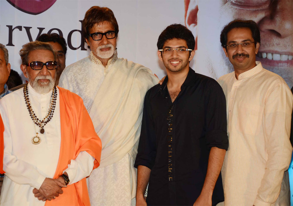 SENA PRAMUKH BALSAHEB THAKARE &  BIG 'B' AT JUHU NOVOTEL.