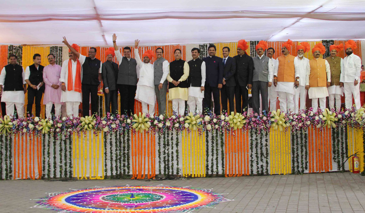 Oath Taking Ceremony of BJP & Shivsena Cabinet Minister's & State Minister's of Maharashtra at Vidhan Bhavan Mumbai.