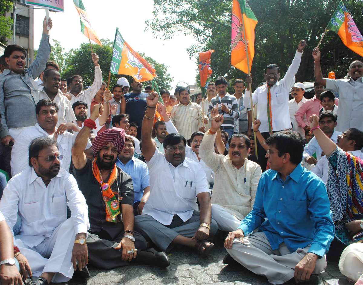 BJP-SENA-RPI BHARAT BANDH !!!!!!