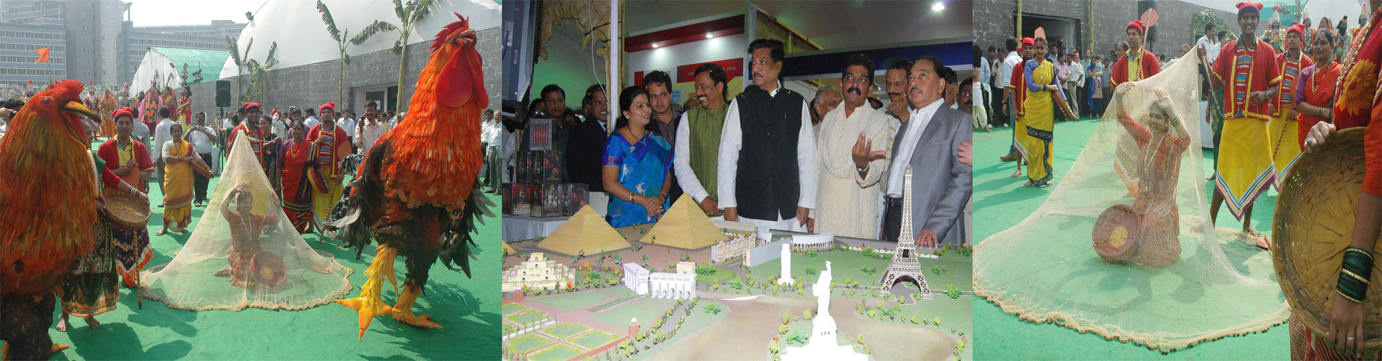 CHIEF MINISTER PRITHVIRAJ CHAVAN ,MINISTER NARAYANRAO RANE,MIN.SUNIL TATKARE & MAYOR SHRADHHA JADHAV VISIT KOKAN MAHOSTAV AT BKC BANDRA.