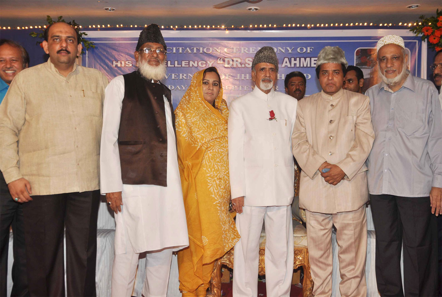 NEWLY DESIGNATED GOVERNOR OF JHARKHAND DR.SAYEED AHMED AT MUMBAI ALMA LATIFI HALL.