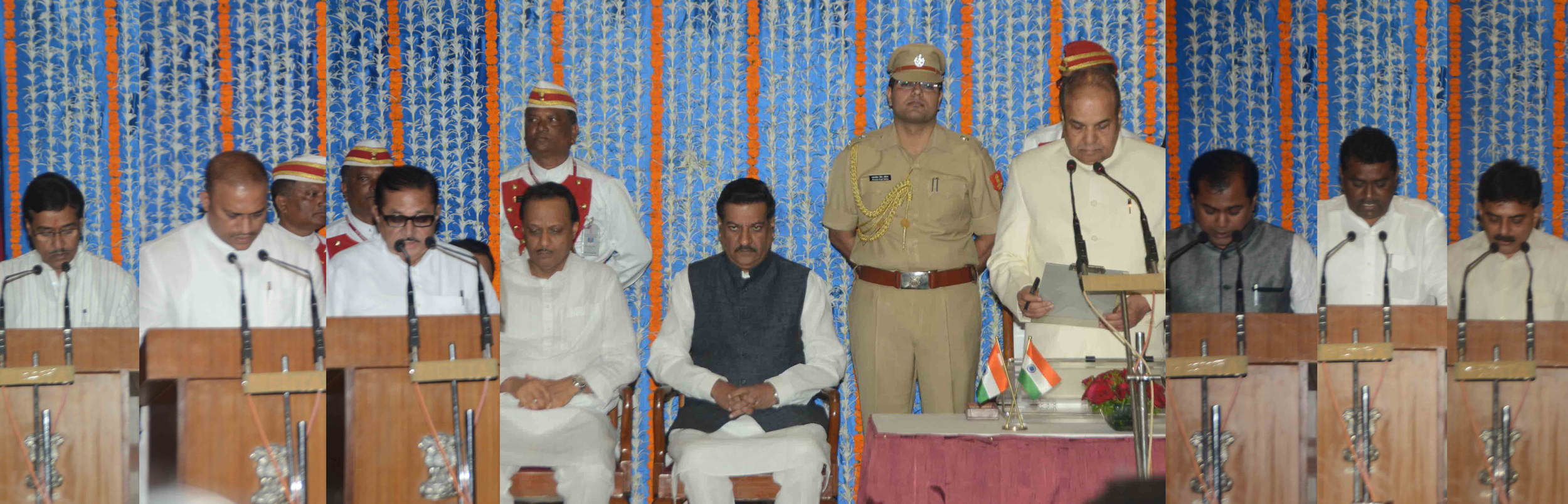 SWEARING CEREMONY OF NEWLY APPOINTED MINISTER'S AT RAJ BHAVAN.