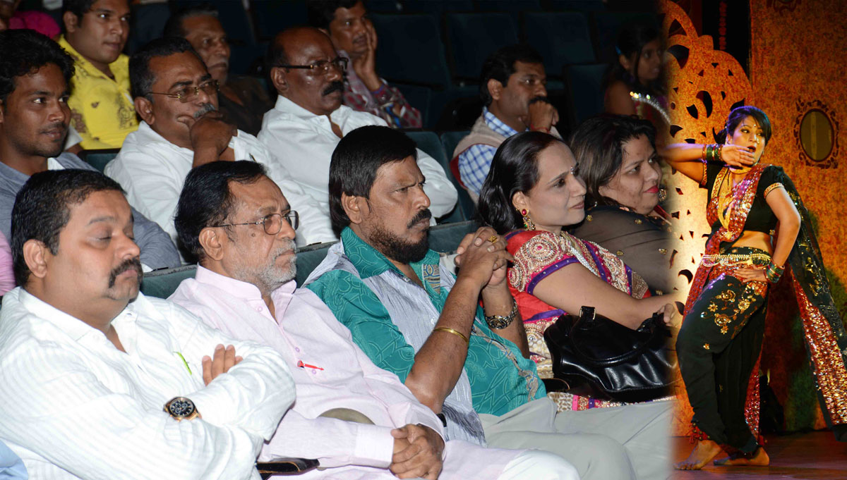 RPI President Ramdas Athawale at Ravindra Natya Mandir Prabhadevi Dadar.