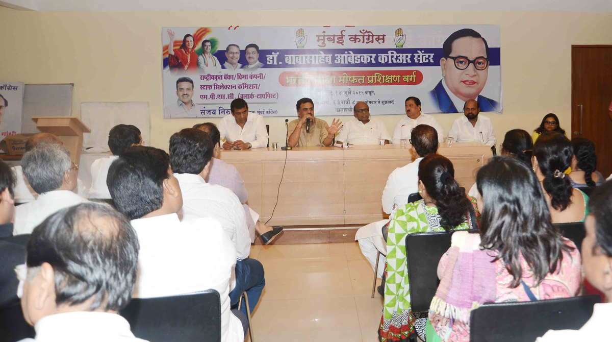 Mumbai Congress President Sanjay Nirupam during Meeting at Rajiv Gandhi Bhavan.