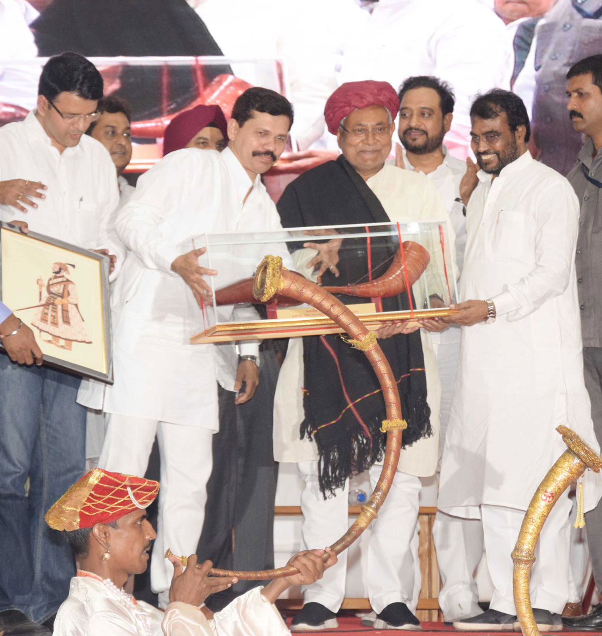 Janta Dal Bihar Chief Minister Nitish Kumar in Mumbai on occasion Teahers MLA Kapil Patil.