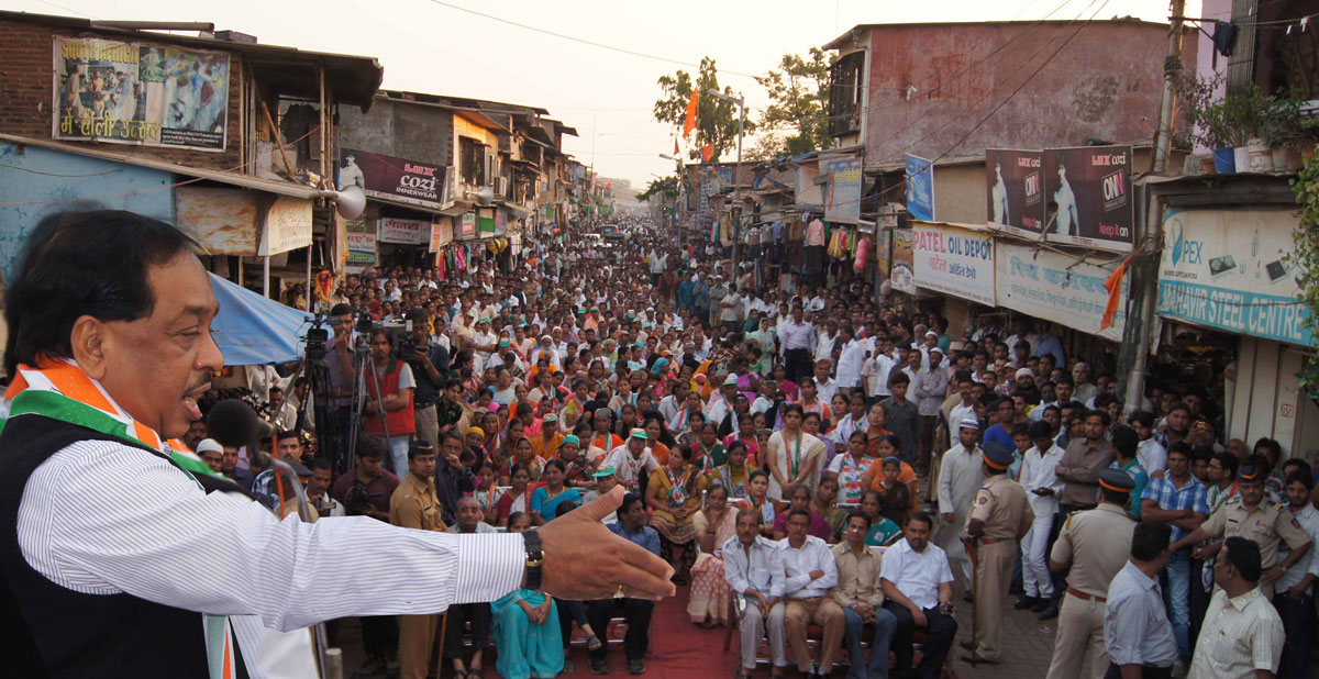 CONGRESS-NCP & PRP CANDIDATE WARD.NO 154 GANESH CHAVAN JAHIR SABHA ON OCCASION MINISTER NARAYANRAO RANE & MINISTER ARIF NASIM KHAN AT KURLA KAJUPADA.