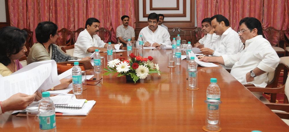 Chief Minister Ashok Chavan,With Minister's team At Sahayadri Guest House.