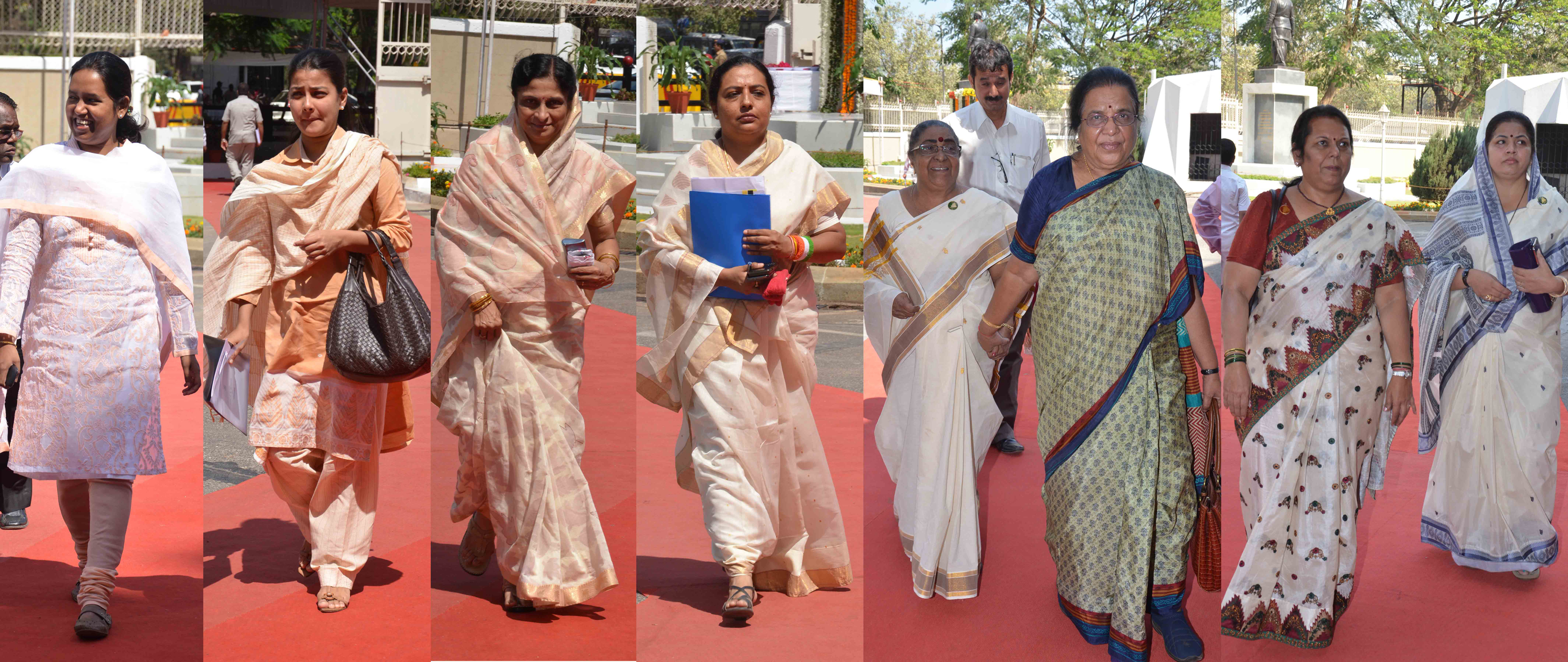 MAHILA MINISTERS & MLA ON  2ND DAY BUDGET SESSION AT VIDHAN BHAVAN IN MUMBAI.