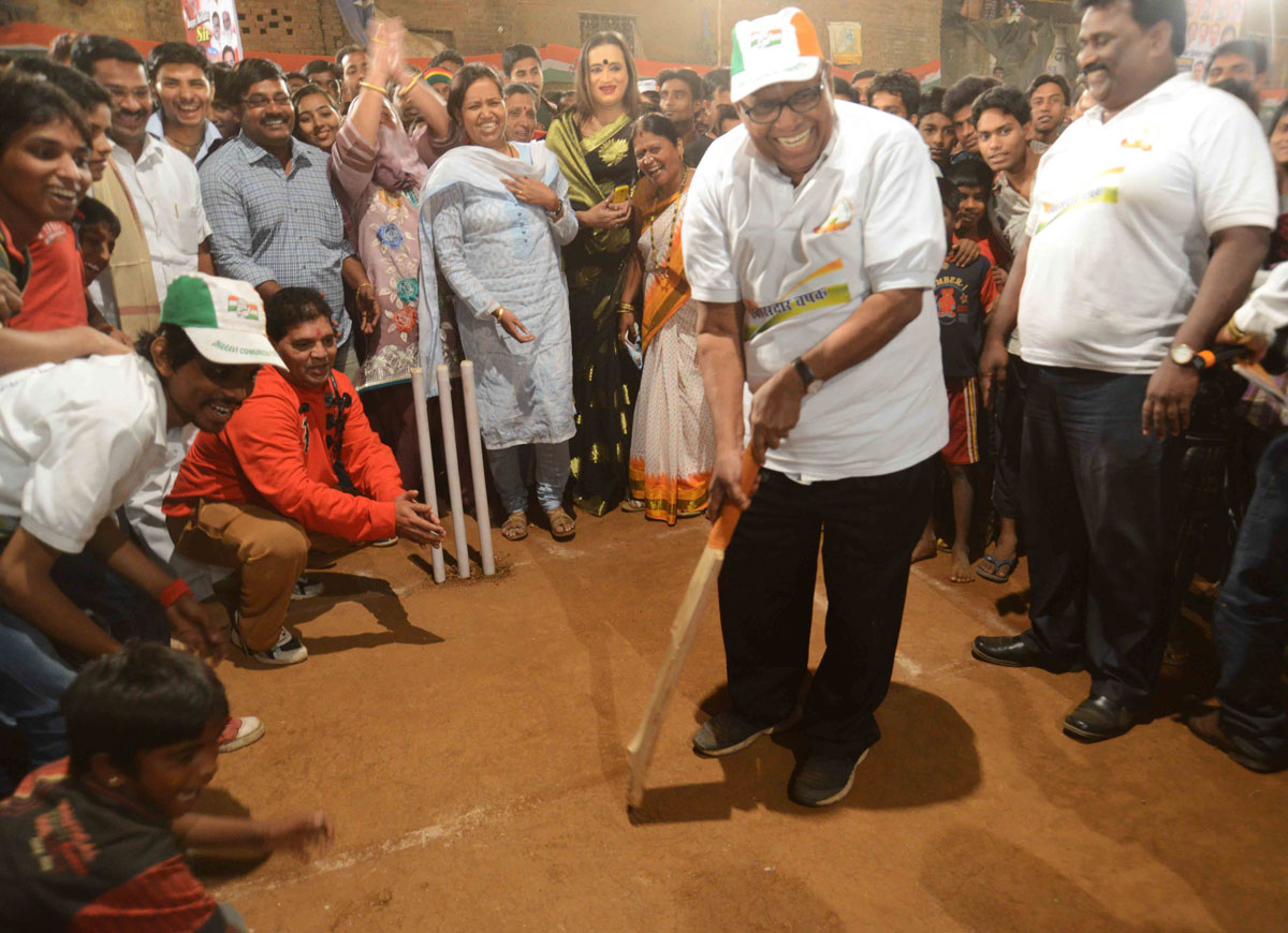 MP.Eknath Gaikwad During "MP Cricket Trophy" At Mahim.