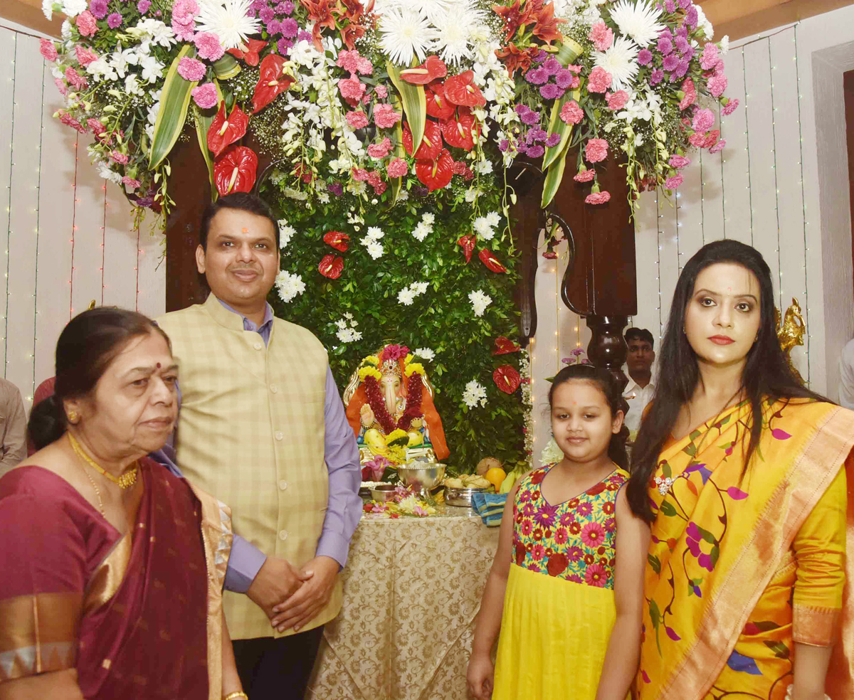 Ganapati Bappa Moorya # Chief Minister Devendra Fadnavis .