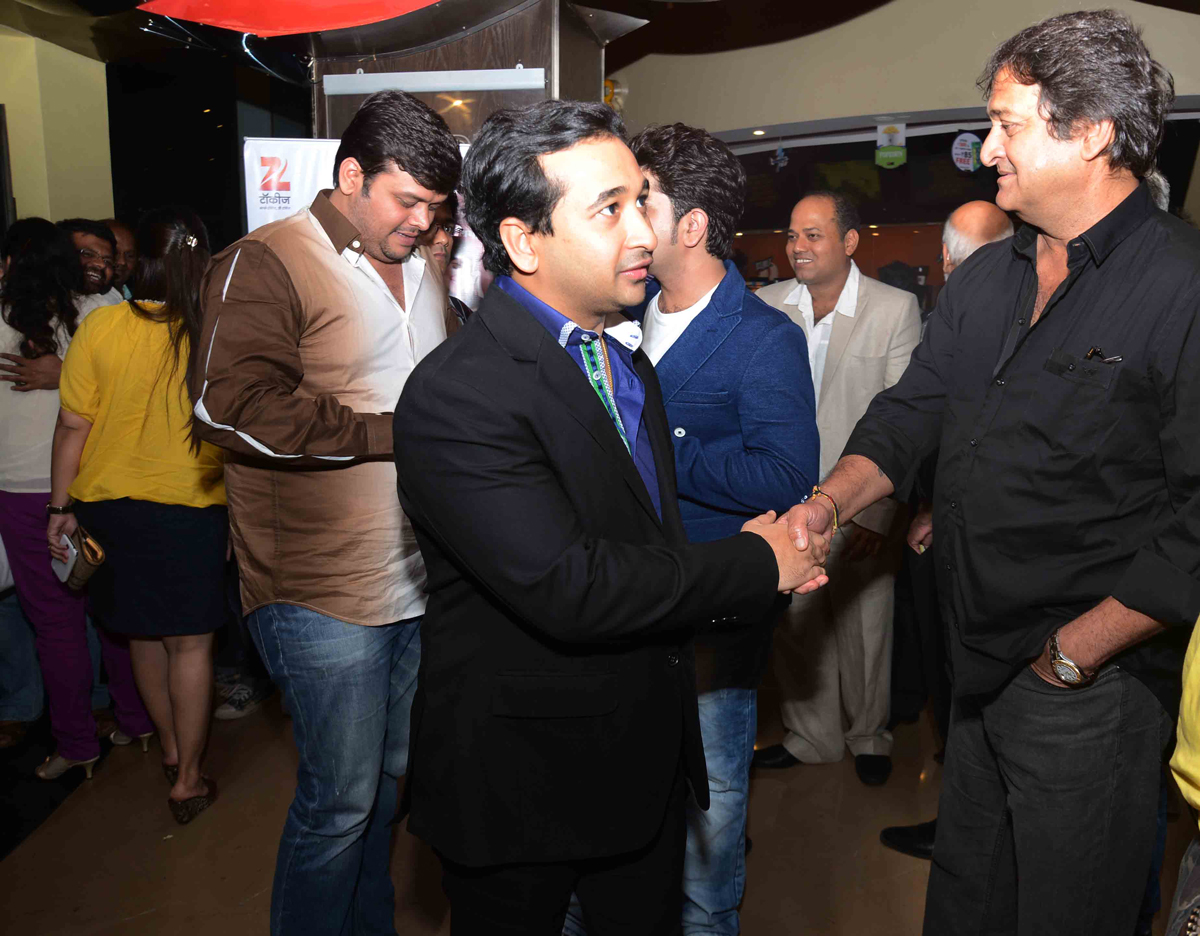 MAHARASHTRA KALANIDHI PRESIDENT NITESH RANE DURING PREMIER SHOW OF MARATHI CINEMA "DUNIYADARI" AT JUHU PVR.