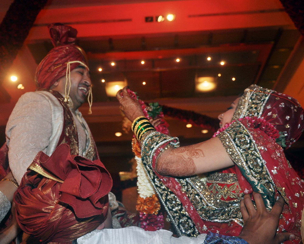 INDUSTRIES,PORTS,EMPLOYMENT & SELF - EMPLOYMENT MINISTER NARAYAN RANE & NILAM RANE  SON NITESH RANE WEDDING CEREMONY  AT HOTEL GRAND HAYTT KALINA WITH RUTUJA SHINDE IN PRESENCE OF Hon'ble GUEST'S .