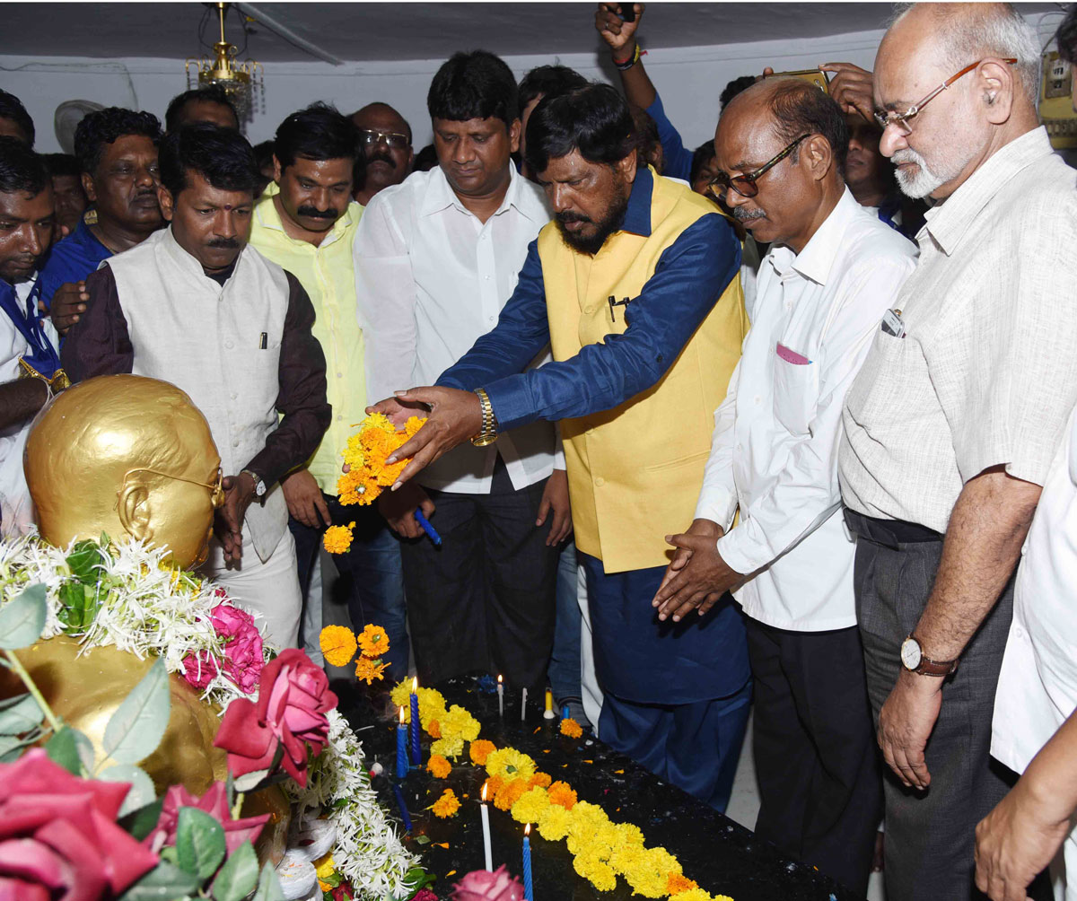 MP & RPI President Ramdas Athawale Bharat Bhim Yatra in Mumbai From Dahisar Naka To Dadar Chaity Bhumi.