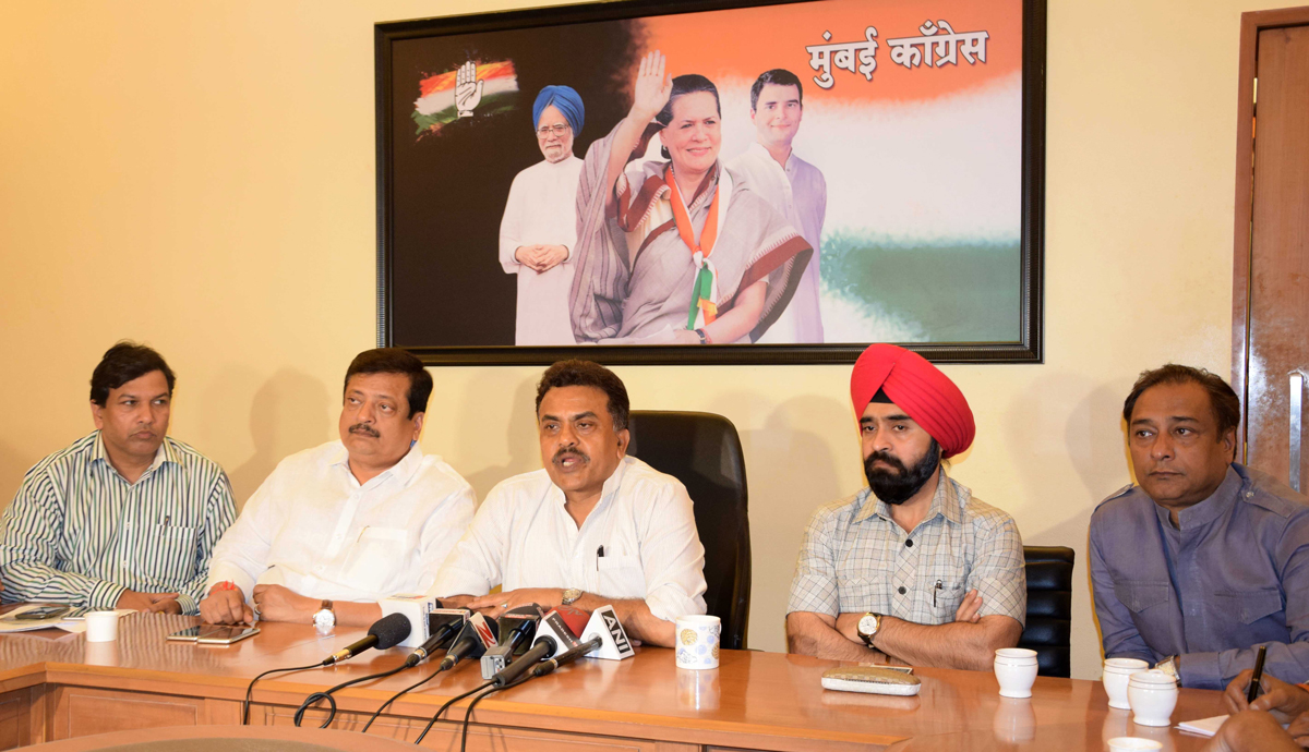 Mumbai Congress President Sanjay Nirupam Press Conference at Rajiv Gandhi Bhavan.