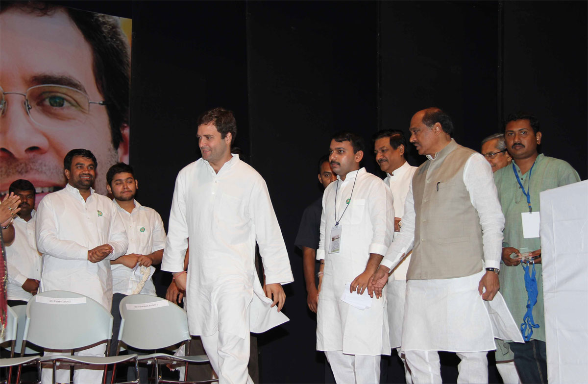 AICC GENERAL SECRETARY & M.P. RAHUL GANDHI "INTERACTION" WITH YOUTH CONGRESS & NSUI TEAM AT VILE PARLE BHAI DAS HALL IN MUMBAI.