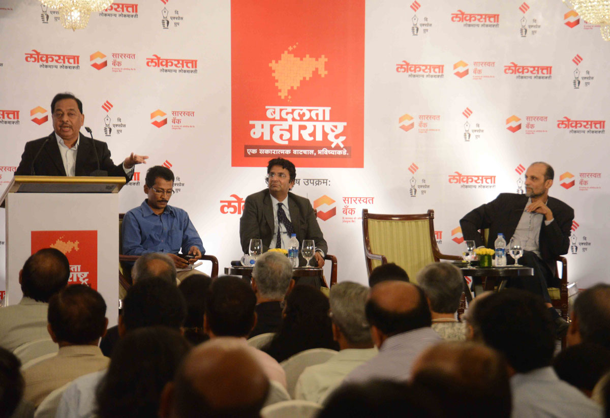 Minister Narayanrao Rane at Taj Hotel for Debate on "Changing Maharashtra"