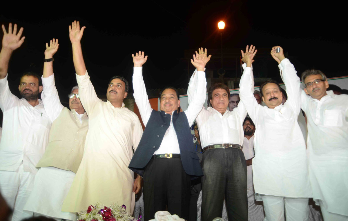176-Bandra(E) Assembly Constituency Congress-NCP Candidate Narayanrao Rane Rally at Behram Nagar Bandra.