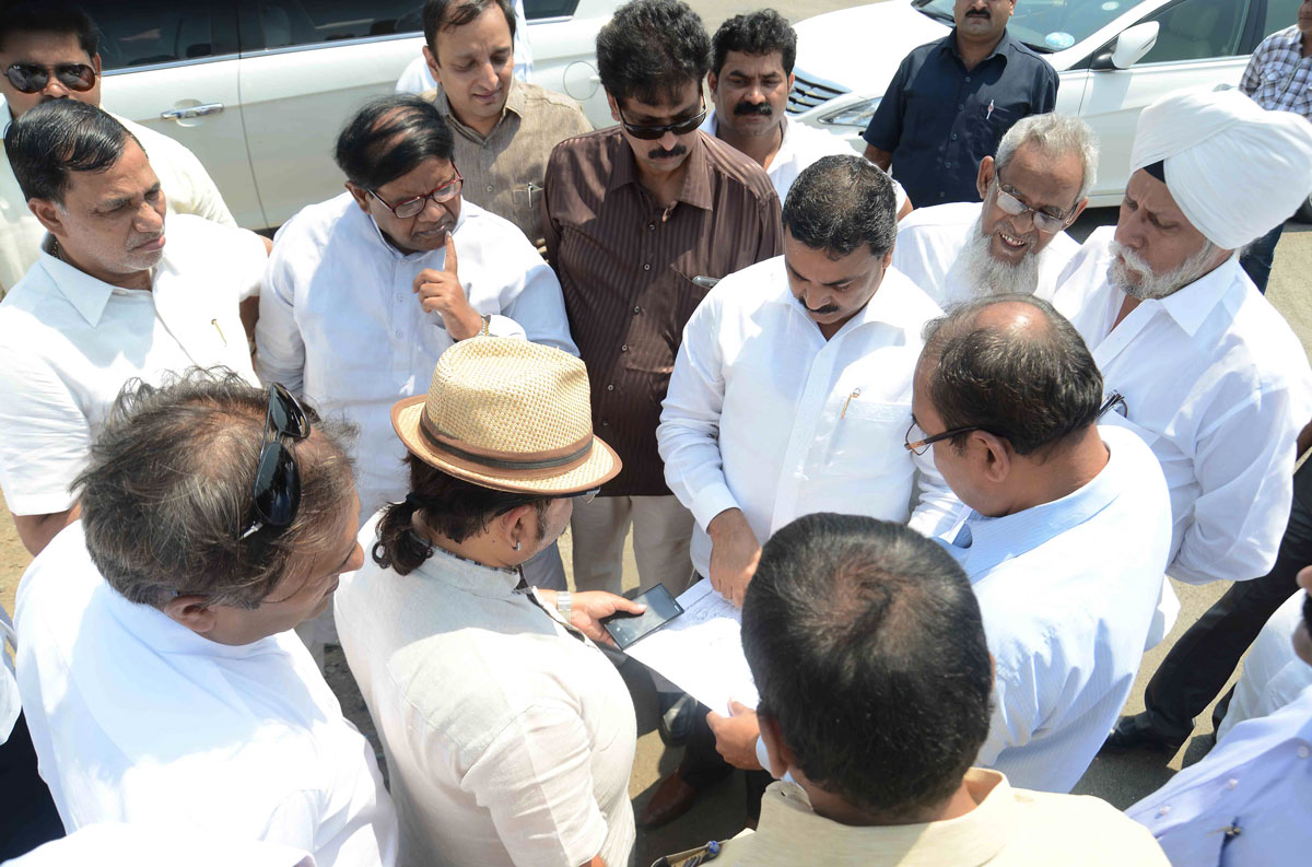 Mumbai Congress Team Visit at BKC Ground Bandra.