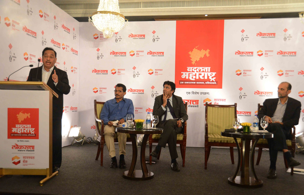 Minister Narayanrao Rane at Taj Hotel for Debate on " Changing Maharashtra"