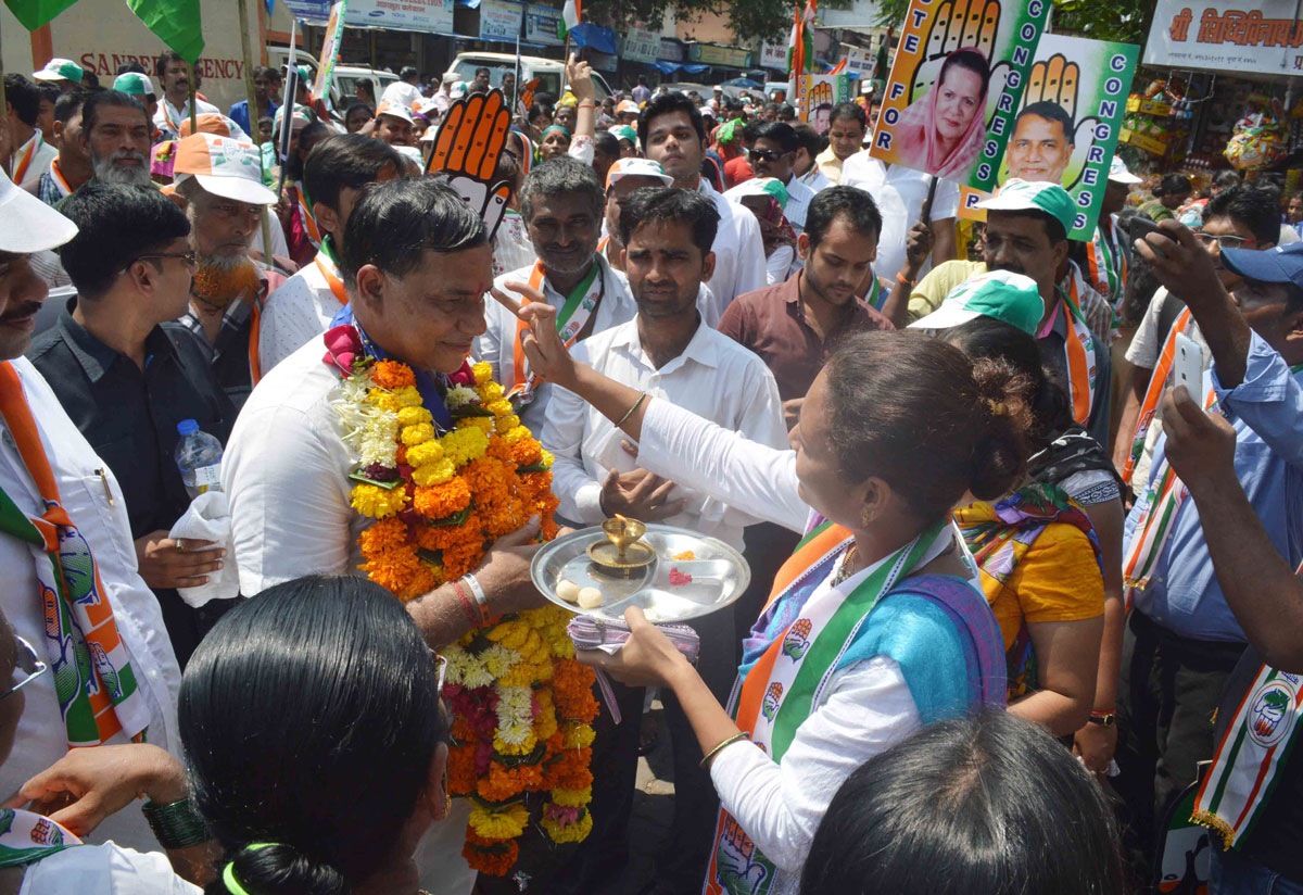 175 -Kalina Assembly Congress Candidate Kripashankar Singh Padyatra Rally.