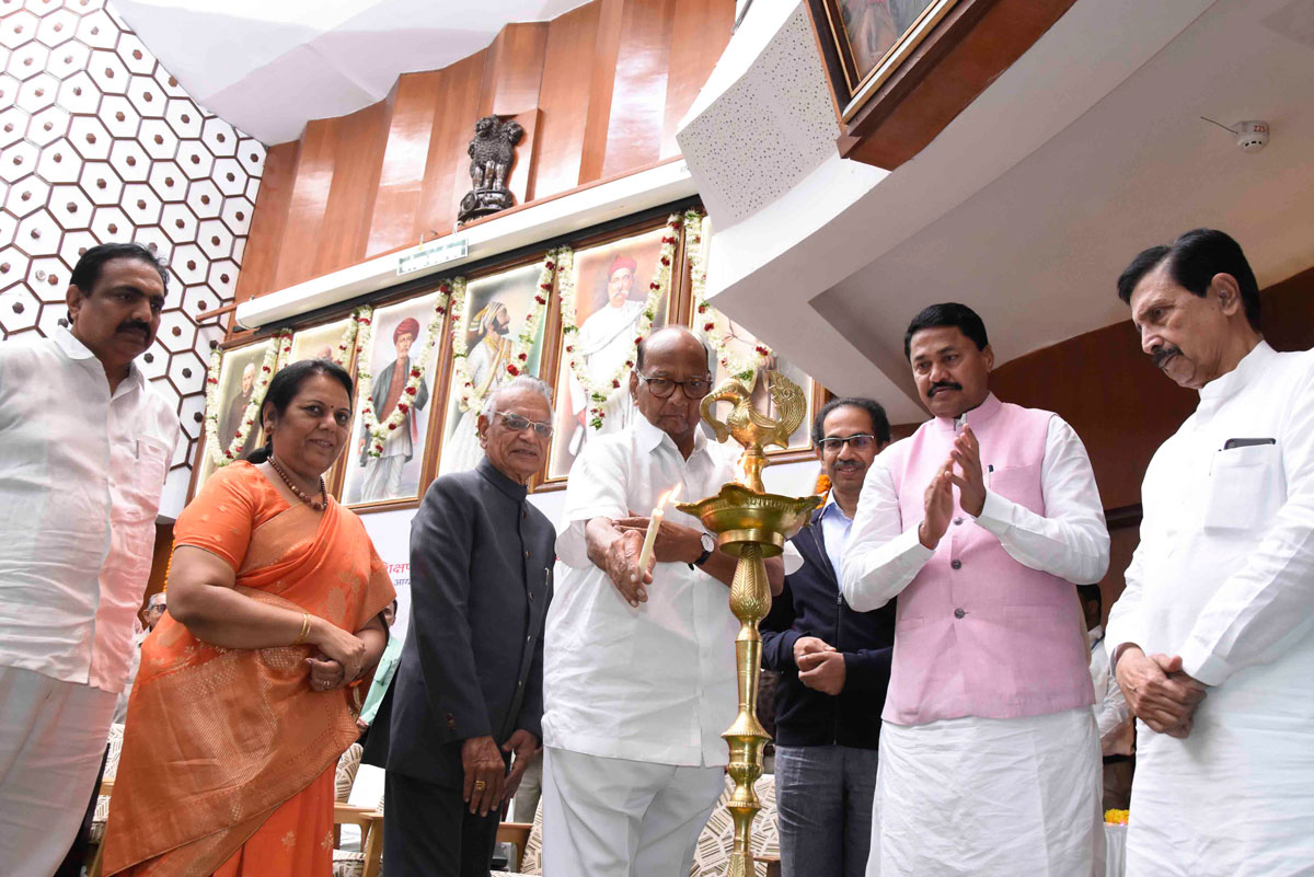 Chief Minister Uddhav Thackrey & NCP Sharad Pawar Book Launch at Vidhan Bhavan.