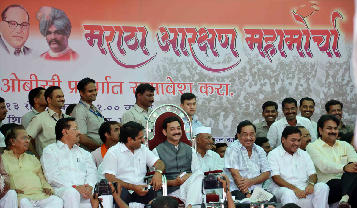 MARATHA ARAKSHAN MAHAMORCHA AT AZAD MAIDAN.