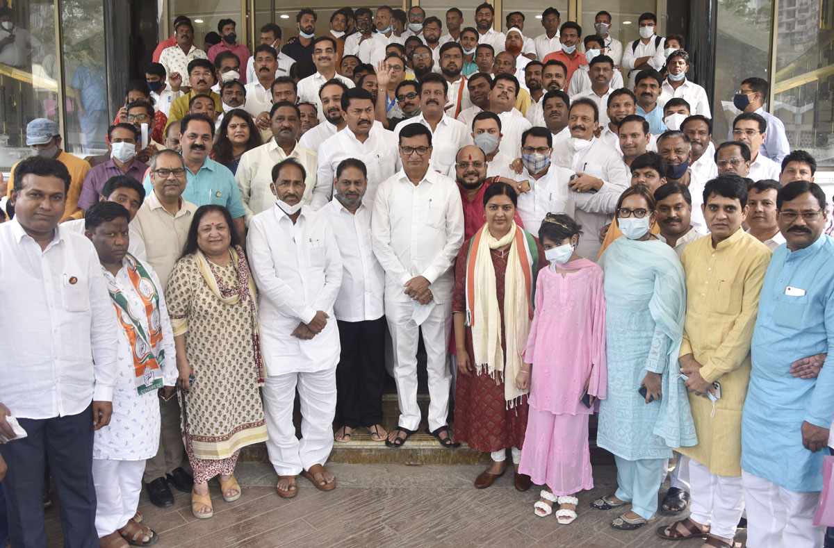 MVA Leaders For MLC Nomination at Vidhan Bhavan.
