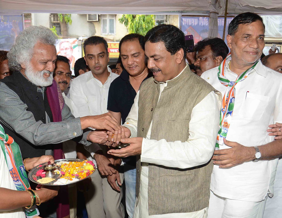168-Chandivali Assembly Congress Candidate Mohd.Arif Nasim Khan Central Office Inauguration.